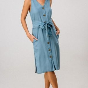 Chambray button dress